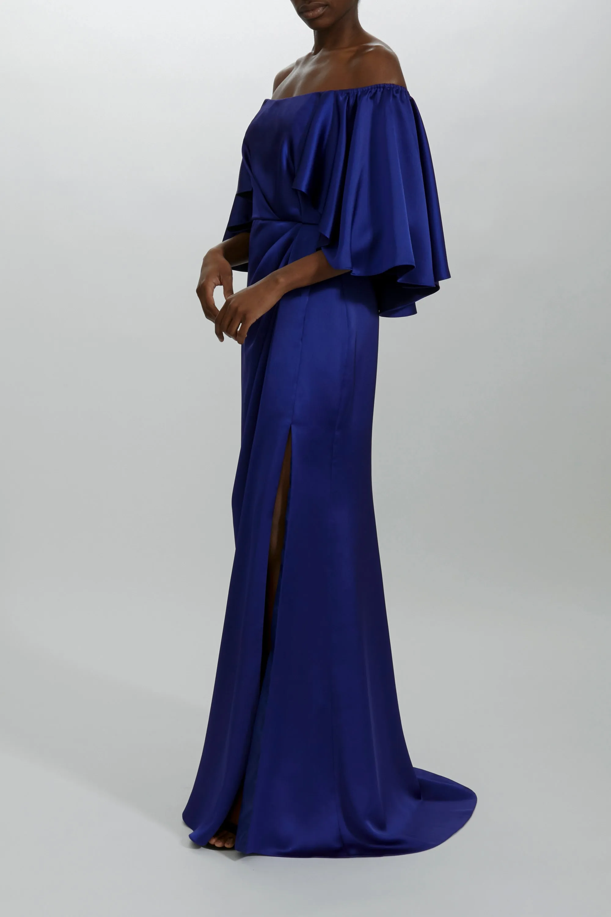Off-the-Shoulder Cape Gown sold by Amsale product image thumbnail 3