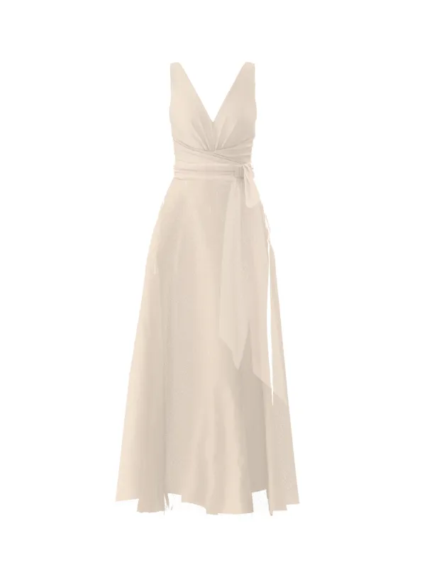 Bodice(Justine), Skirt(Cerisa),Belt(Sash), cream sold by Amsale