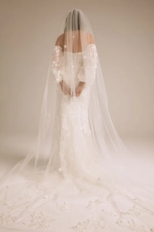 R410V - 3D Floral Embellished Veil sold by Amsale