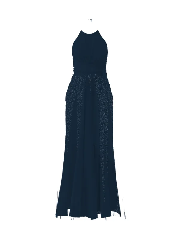 Bodice(Jayla), Skirt(Justine),Belt(Sash), navy sold by Amsale