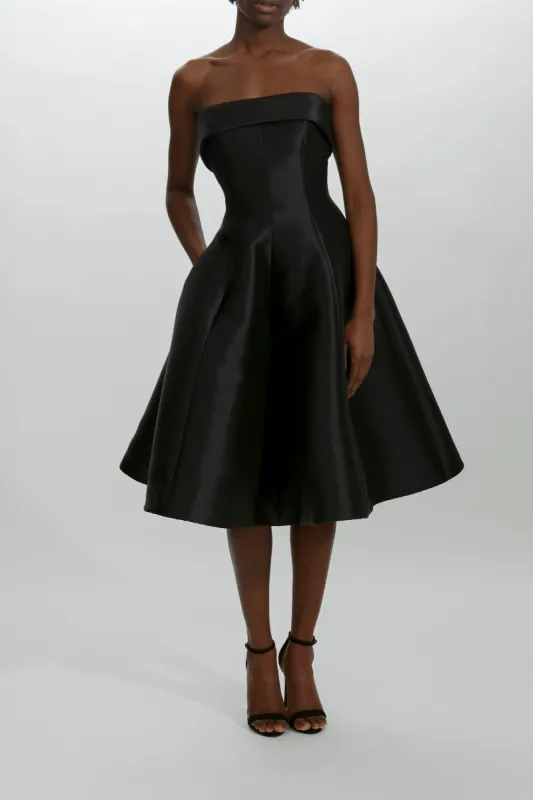 Mikado Foldover Strapless Dress made by Amsale