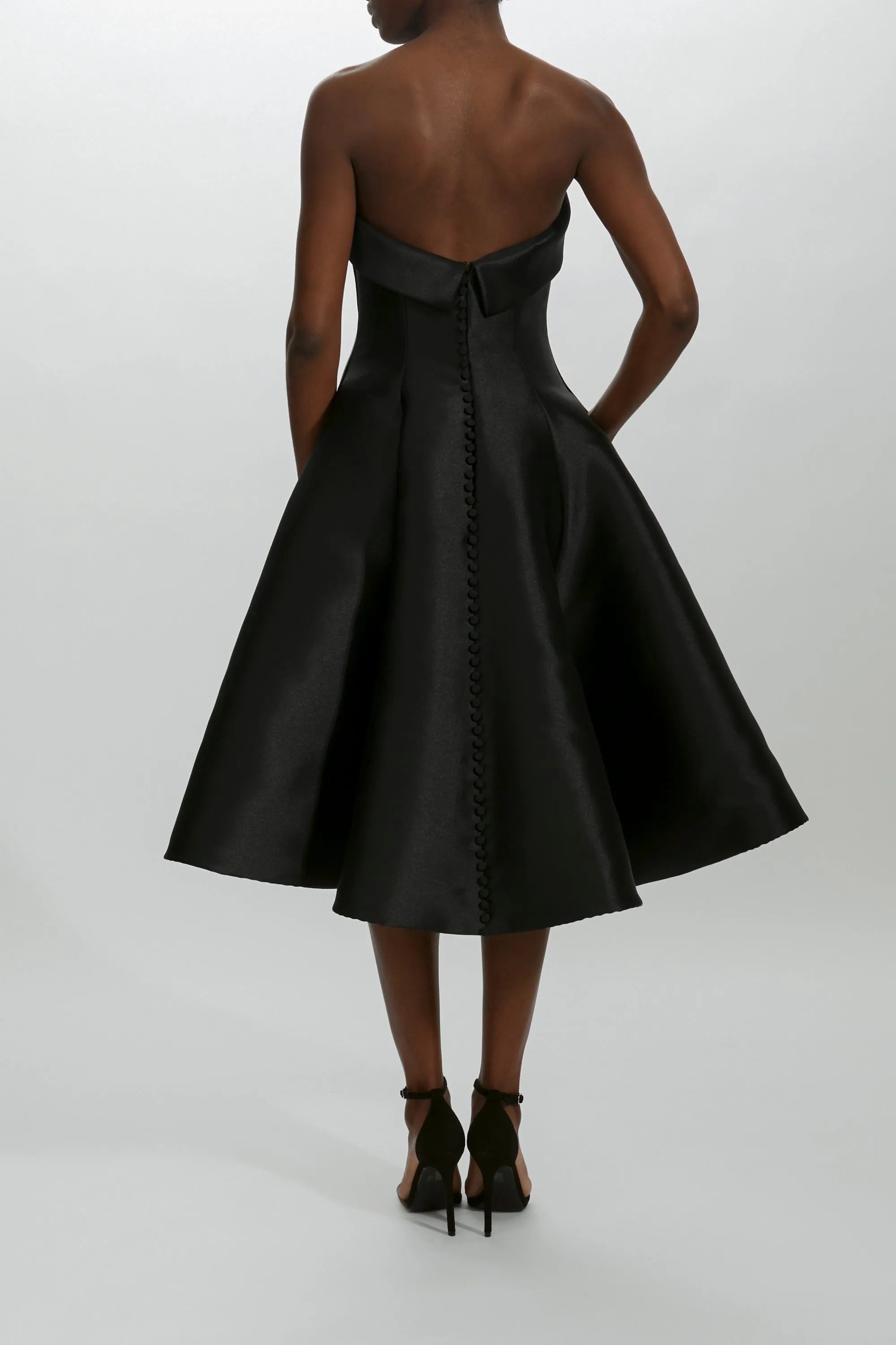 Mikado Foldover Strapless Dress sold by Amsale product image thumbnail 3