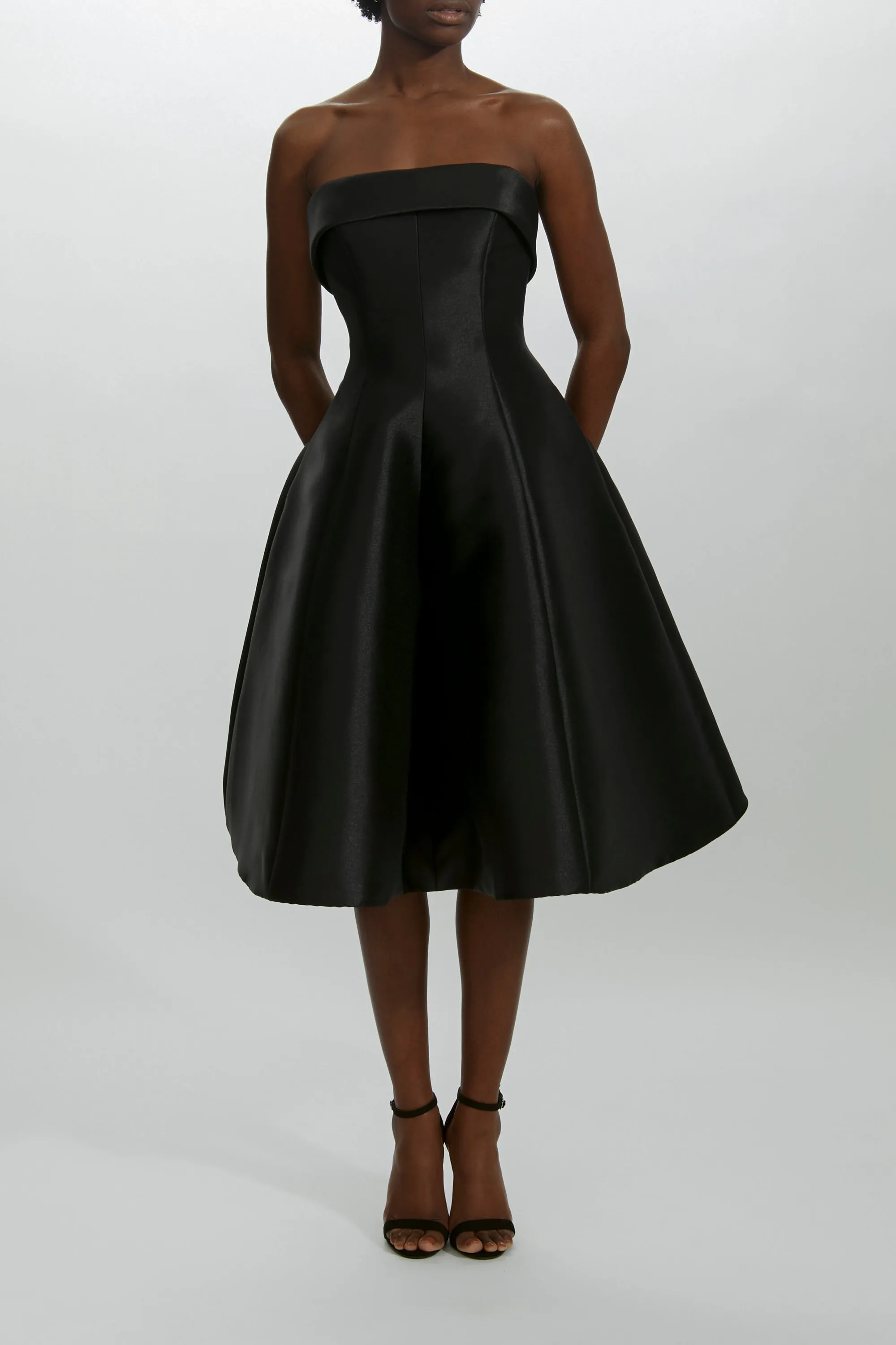 Mikado Foldover Strapless Dress sold by Amsale product image thumbnail 4