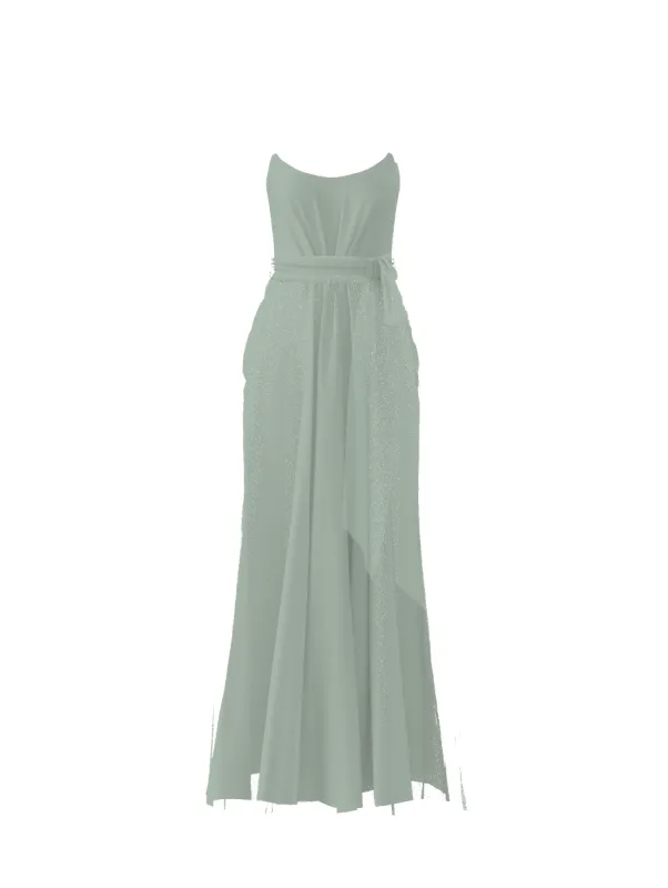 Bodice(Campbell), Skirt(Justine),Belt(Sash), sage sold by Amsale