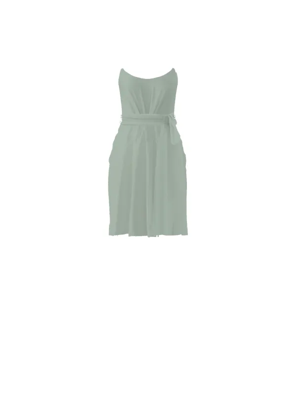 Bodice(Campbell), Skirt(Carla),Belt(Sash), sage sold by Amsale