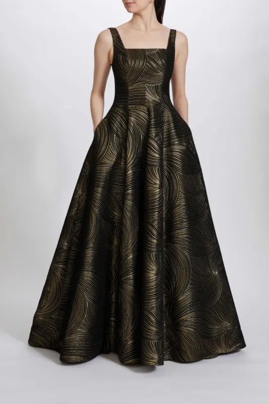 Metallic Jacquard A-line Gown sold by Amsale