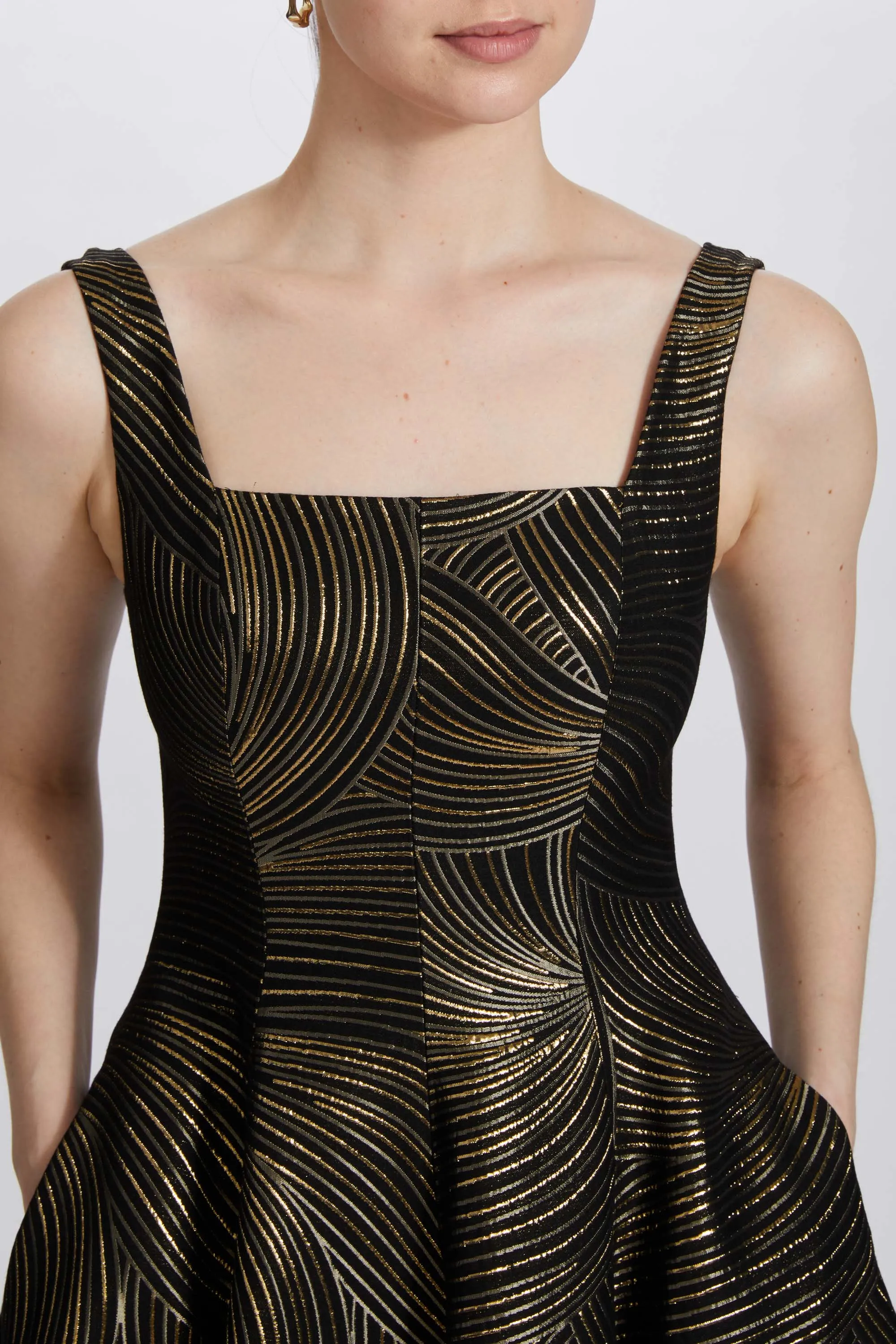 Metallic Jacquard A-line Gown sold by Amsale product image thumbnail 2