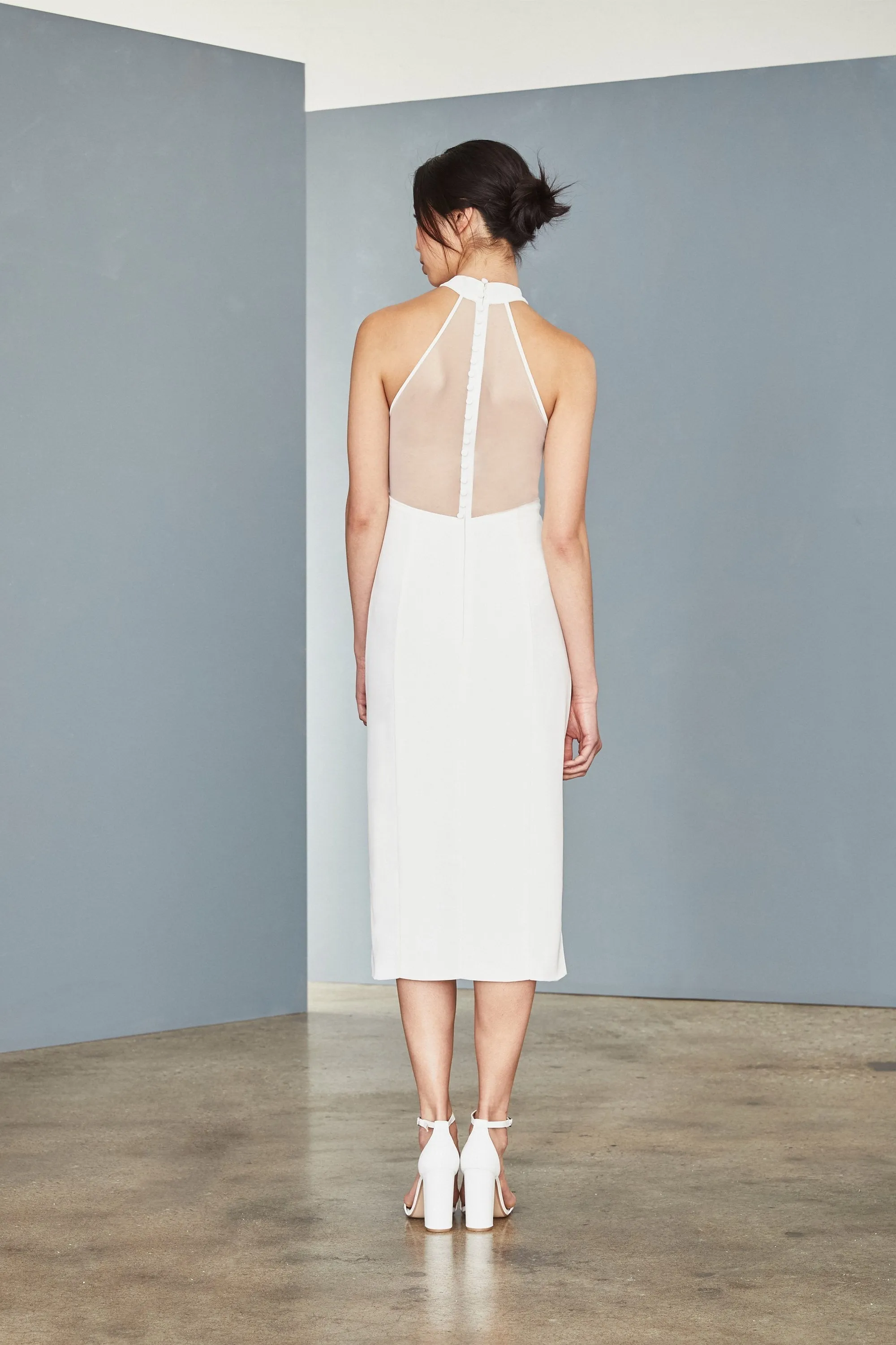Crepe Sheath Dress sold by Amsale product image thumbnail 3