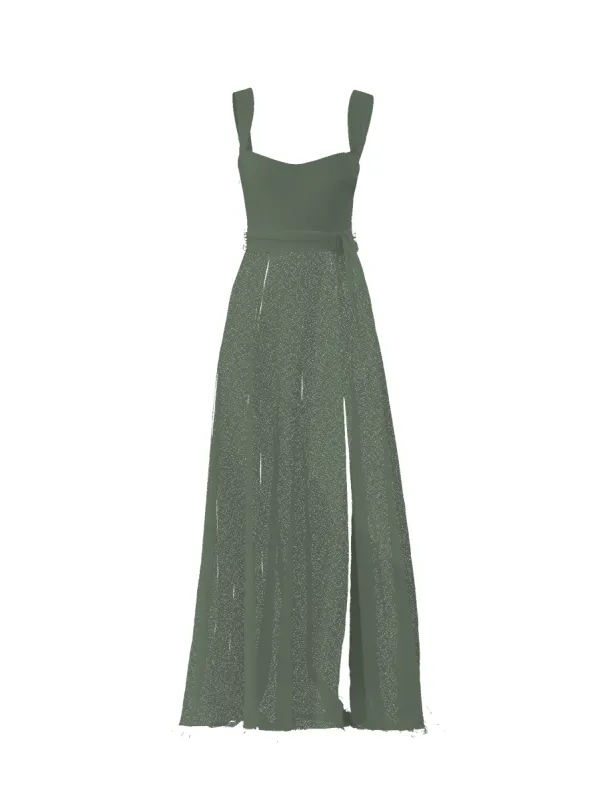 Bodice(Alexis), Skirt(Arabella),Belt(Sash), olive sold by Amsale