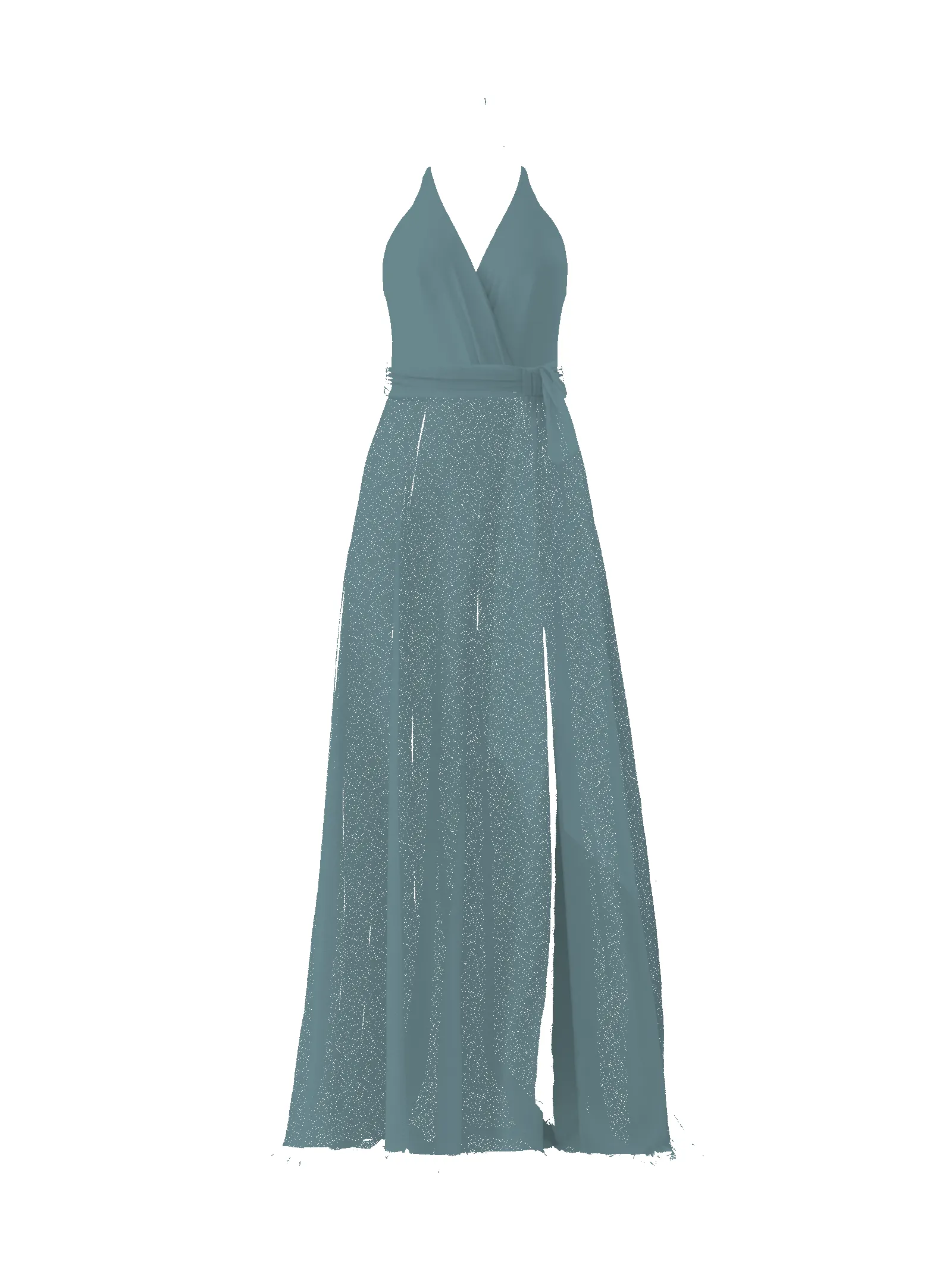 Bodice(Carmelle), Skirt(Arabella),Belt(Sash), teal sold by Amsale