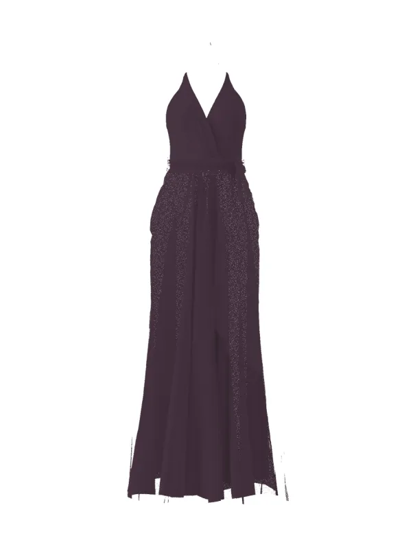 Bodice(Carmelle), Skirt(Justine),Belt(Sash), plum sold by Amsale