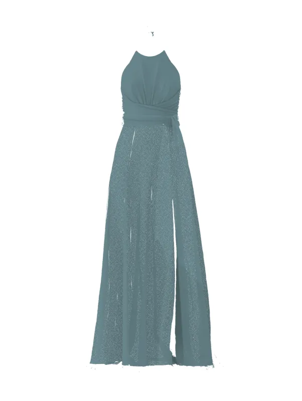 Bodice(Jayla), Skirt(Arabella),Belt(Sash), teal sold by Amsale