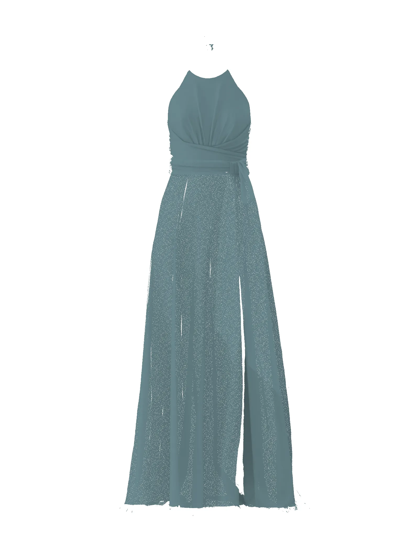 Bodice(Jayla), Skirt(Arabella),Belt(Sash), teal sold by Amsale