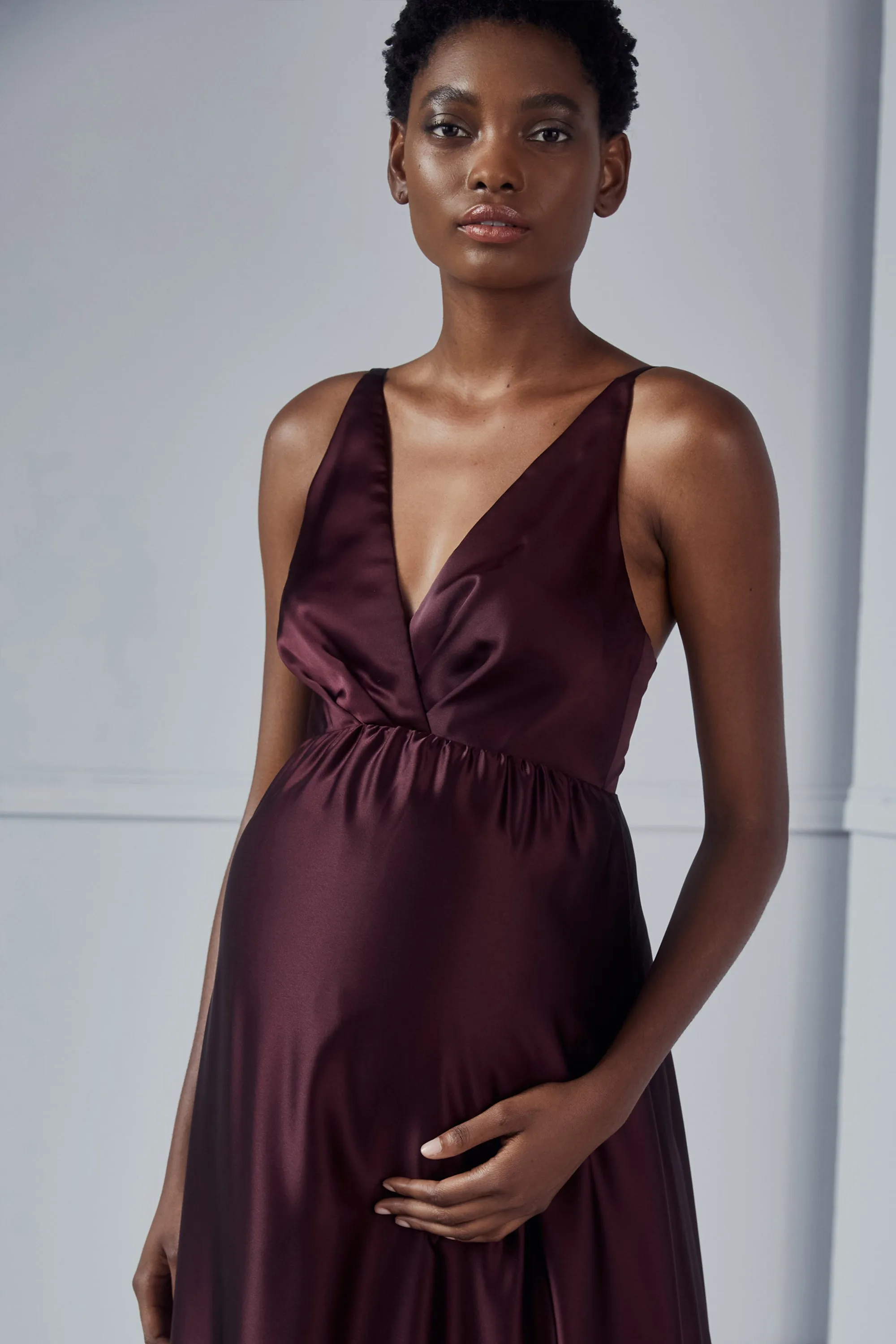 Tess - Maternity Dress - Navy sold by Amsale