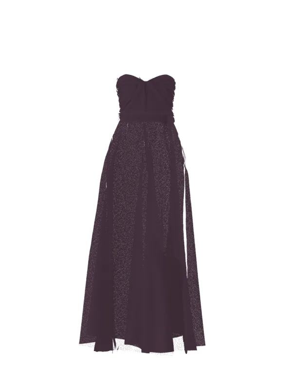 Bodice(Cerisa), Skirt(Cerisa),Belt(Sash), plum sold by Amsale