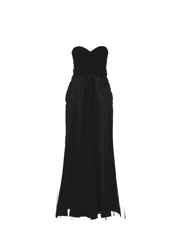 Bodice(Jaycie), Skirt(Justine),Belt(Sash), black sold by Amsale