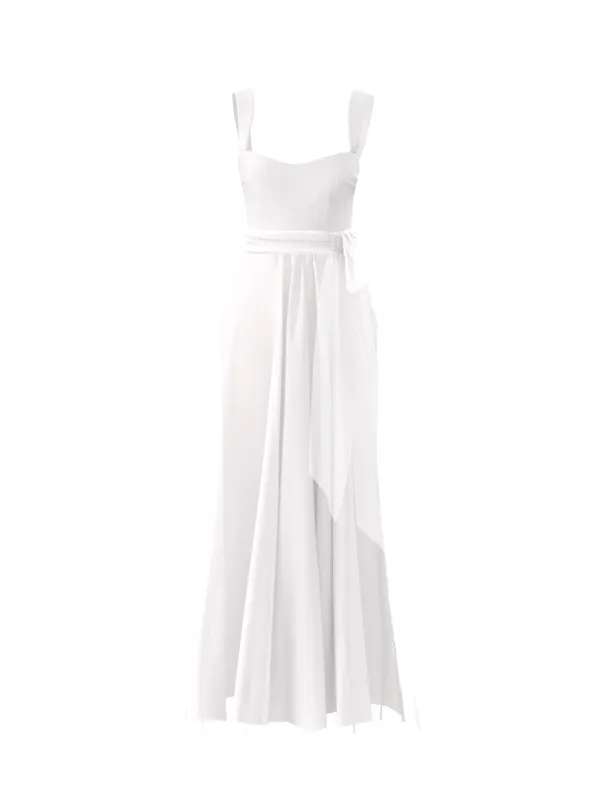 Bodice(Alexis), Skirt(Justine),Belt(Sash), white sold by Amsale