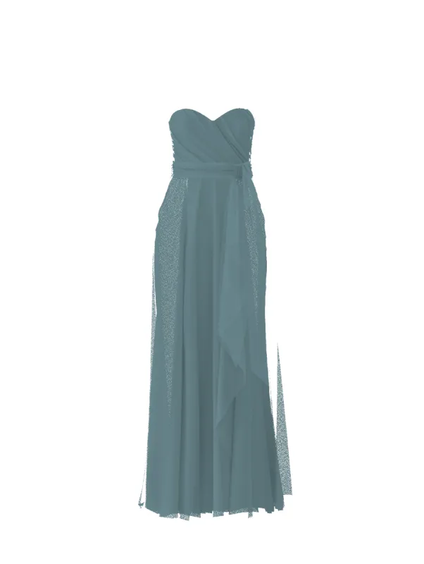 Bodice(Jaycie), Skirt(Jaycie),Belt(Sash), teal sold by Amsale