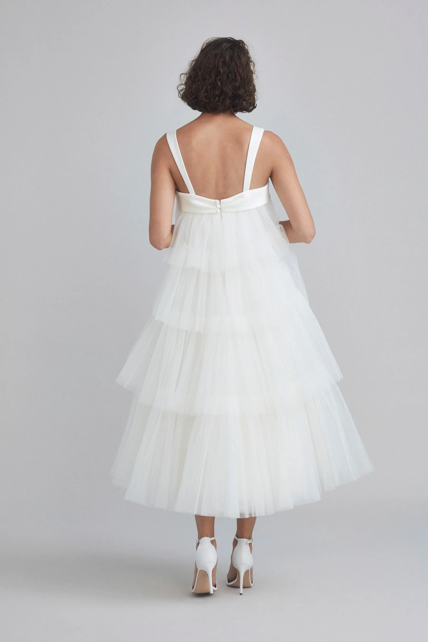 Tulle Trapeze Dress sold by Amsale product image thumbnail 5
