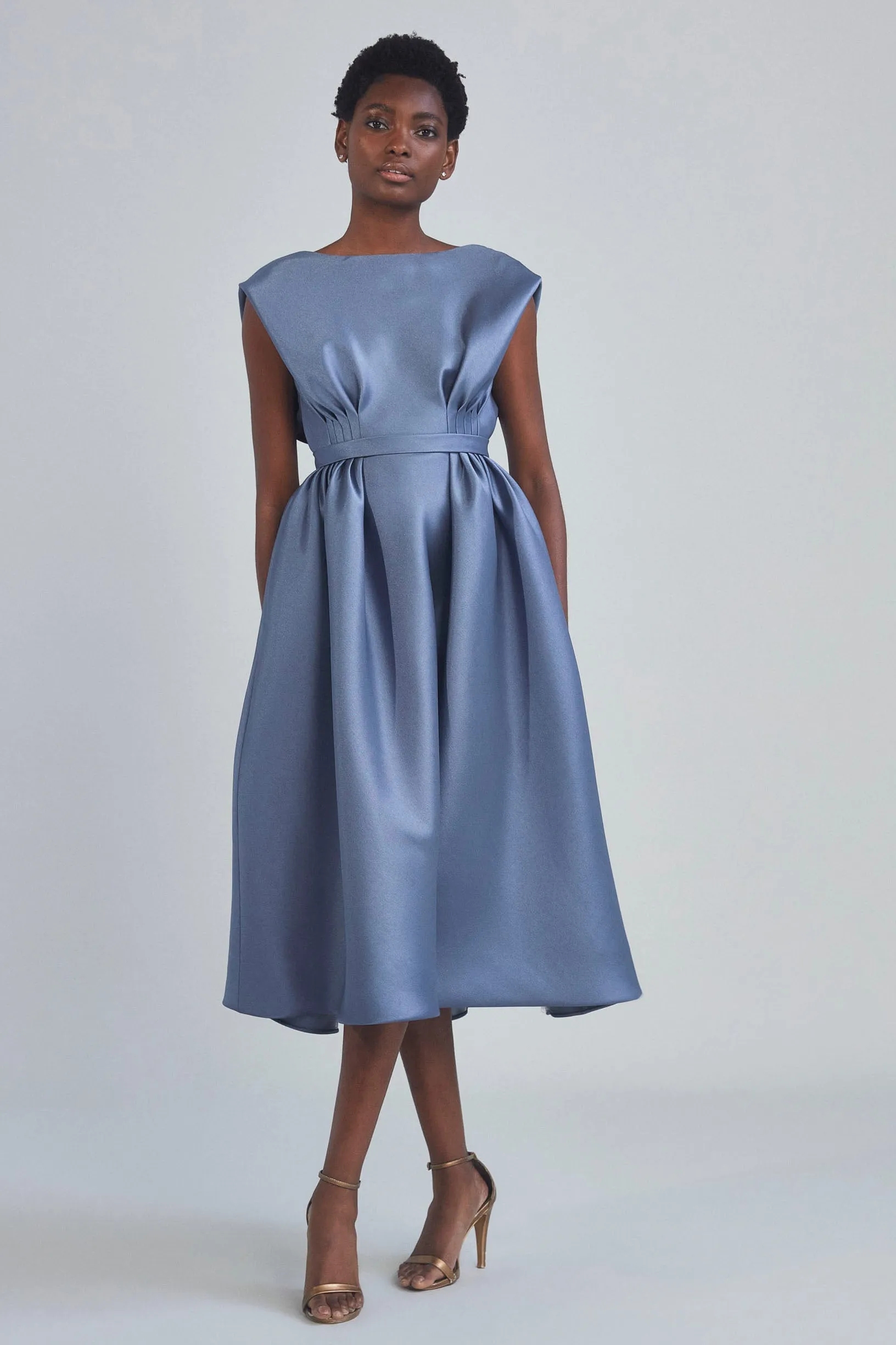 P401M - Mikado A-Line Dress - French-Blue sold by Amsale product image thumbnail 2