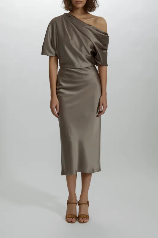 The Slouch Slim Midi Dress sold by Amsale