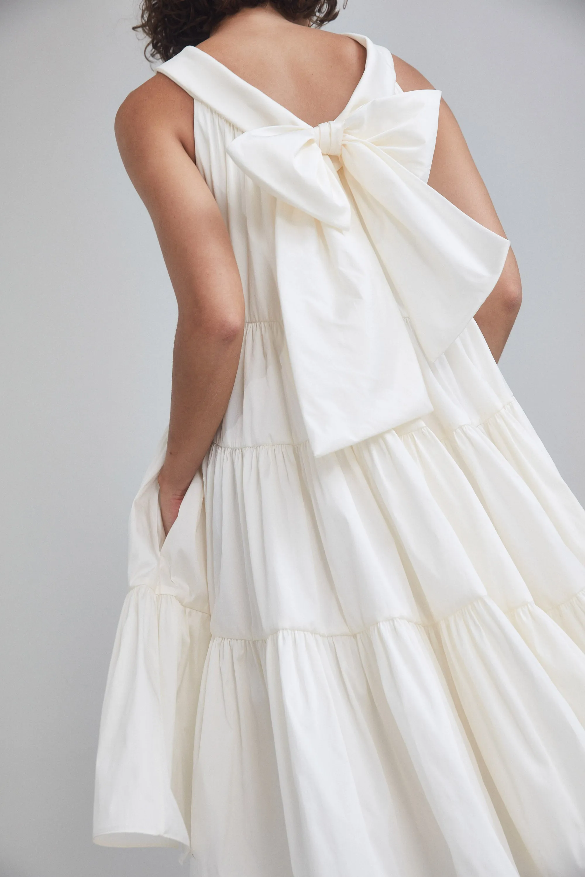 Taffeta Tiered Trapeze Dress sold by Amsale