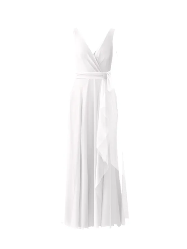 Bodice(Ava), Skirt(Jaycie),Belt(Sash), white sold by Amsale