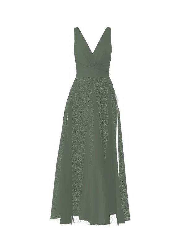 Bodice(Justine), Skirt(Cerisa), olive sold by Amsale
