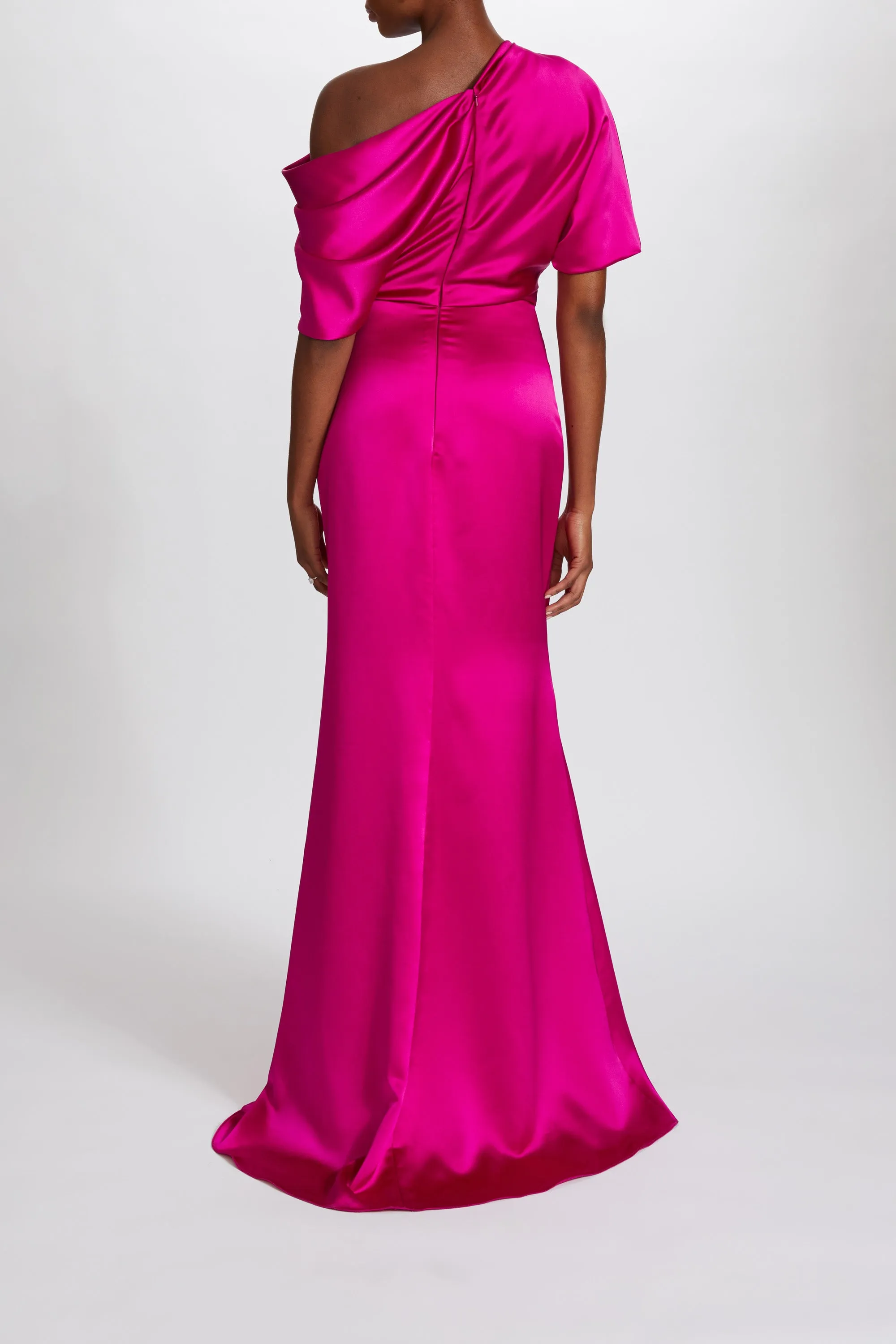 Fluid Satin Off-the-Shoulder Gown sold by Amsale product image thumbnail 4