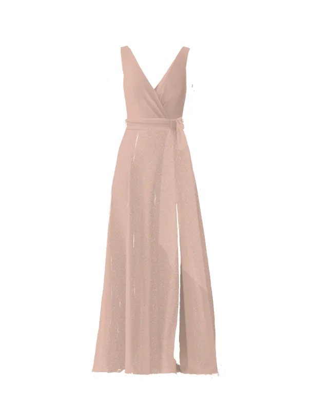 Bodice(Ava), Skirt(Arabella),Belt(Sash), blush sold by Amsale