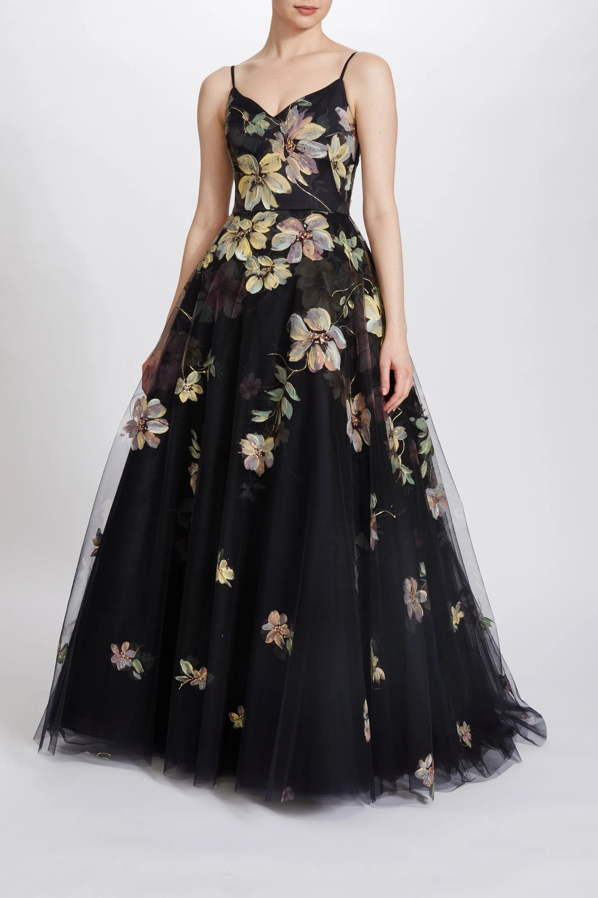 Hand Painted Floral Tulle Gown sold by Amsale