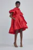 P388T - Taffeta Trapeze Dress - Black sold by Amsale