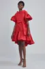 P388T - Taffeta Trapeze Dress - Black sold by Amsale