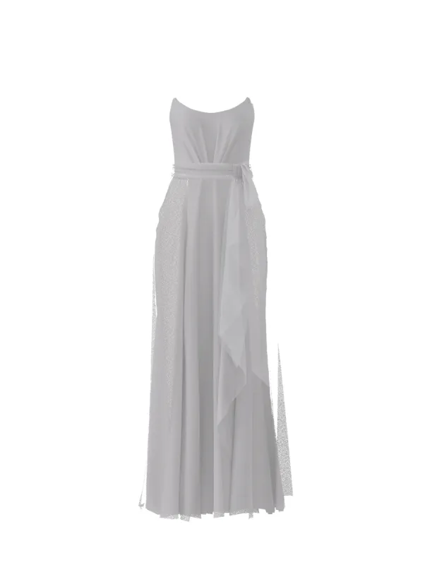 Bodice(Campbell), Skirt(Jaycie),Belt(Sash), platinum sold by Amsale