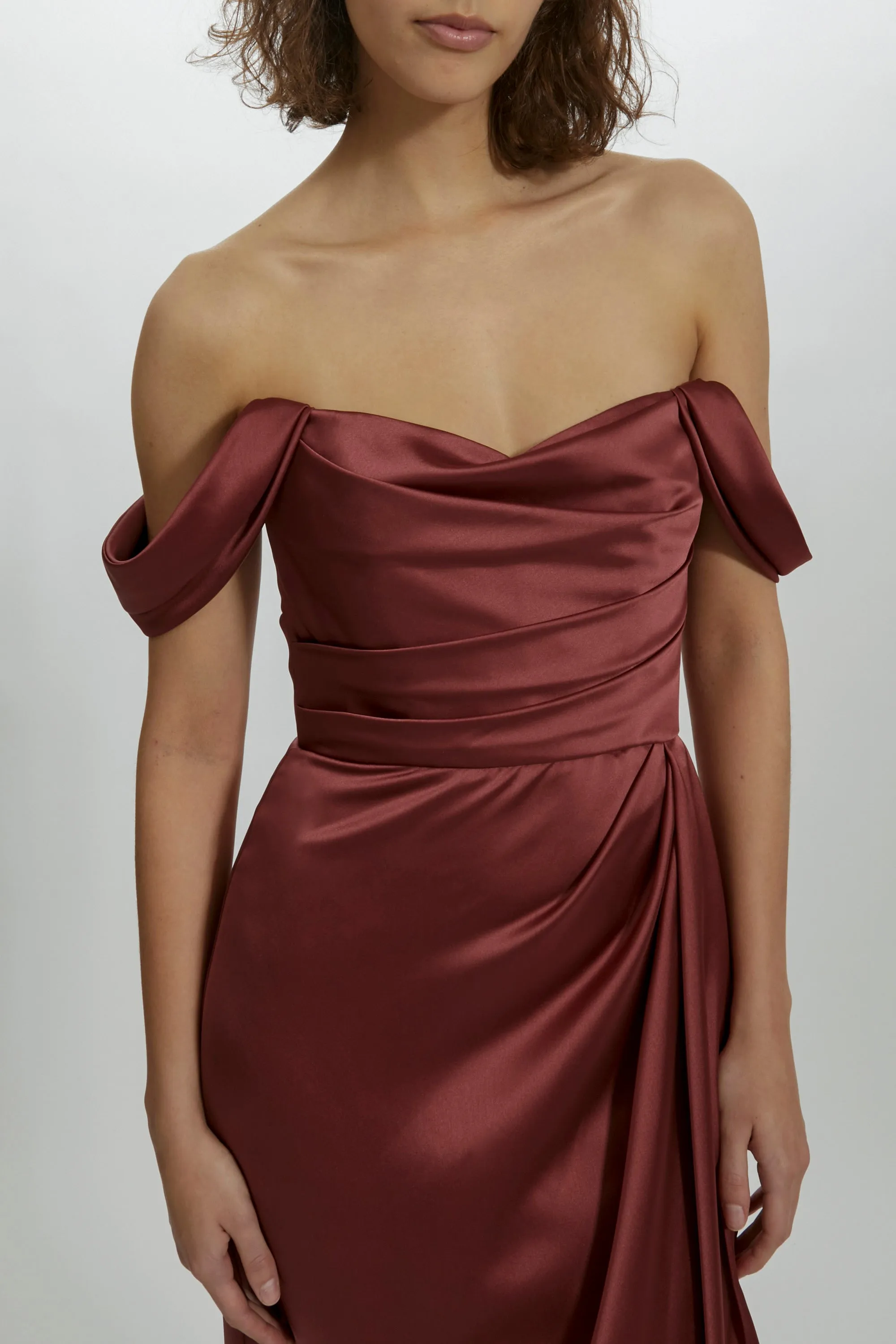 Off-the-Shoulder Draped Gown sold by Amsale product image thumbnail 2