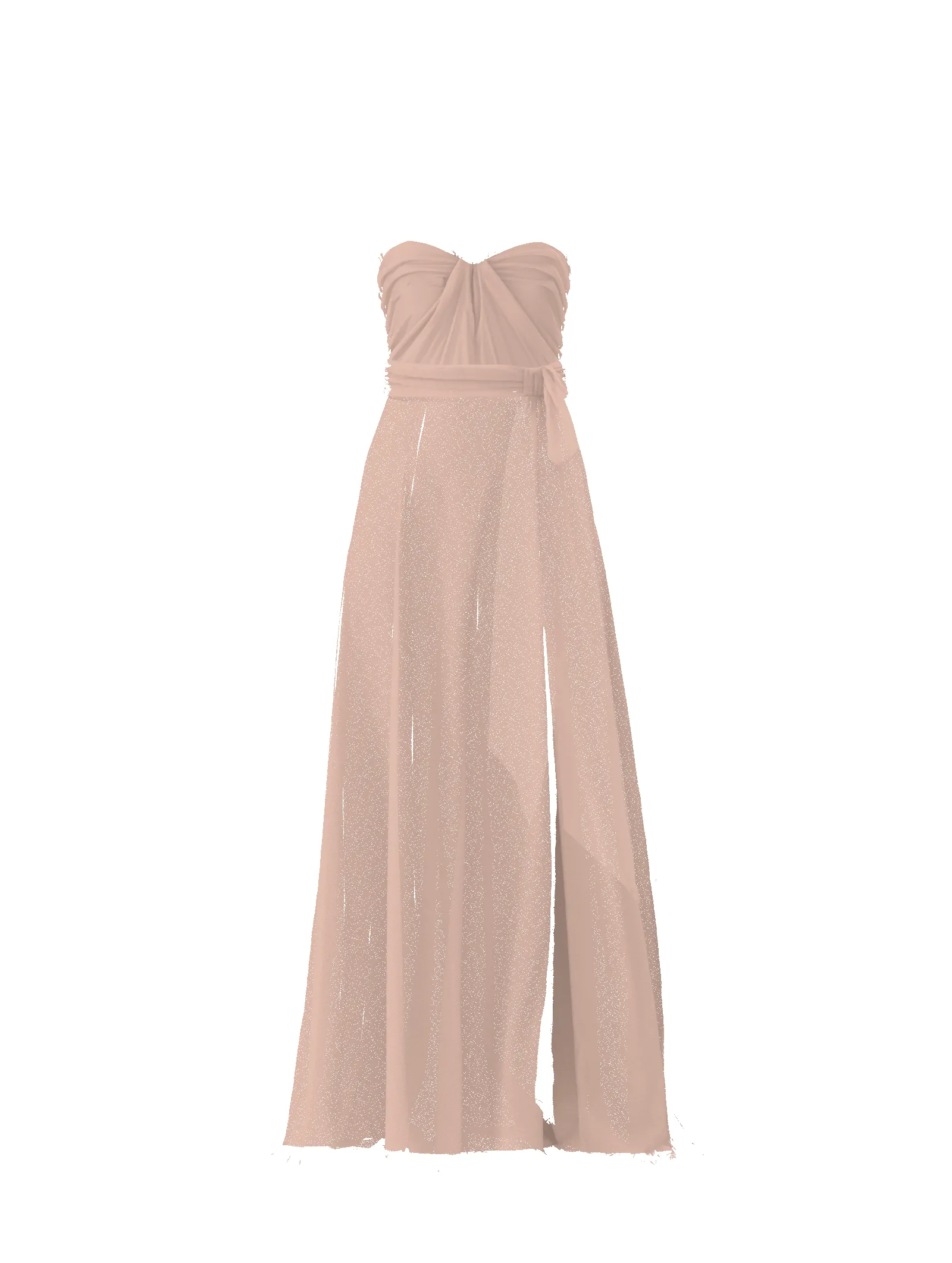 Bodice(Cerisa), Skirt(Arabella),Belt(Sash), blush sold by Amsale