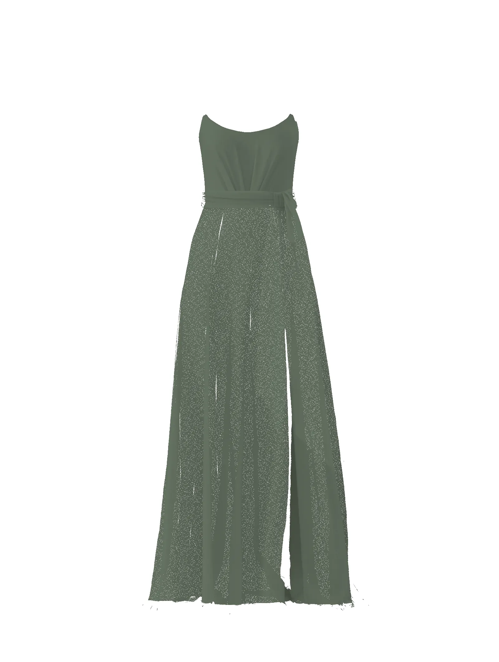 Bodice(Campbell), Skirt(Arabella),Belt(Sash), olive sold by Amsale