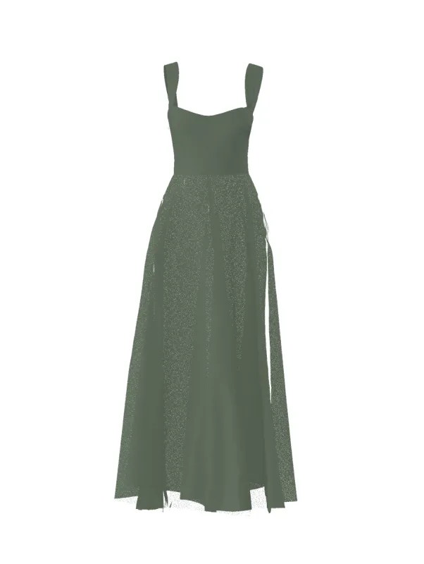 Bodice(Alexis), Skirt(Cerisa), olive sold by Amsale