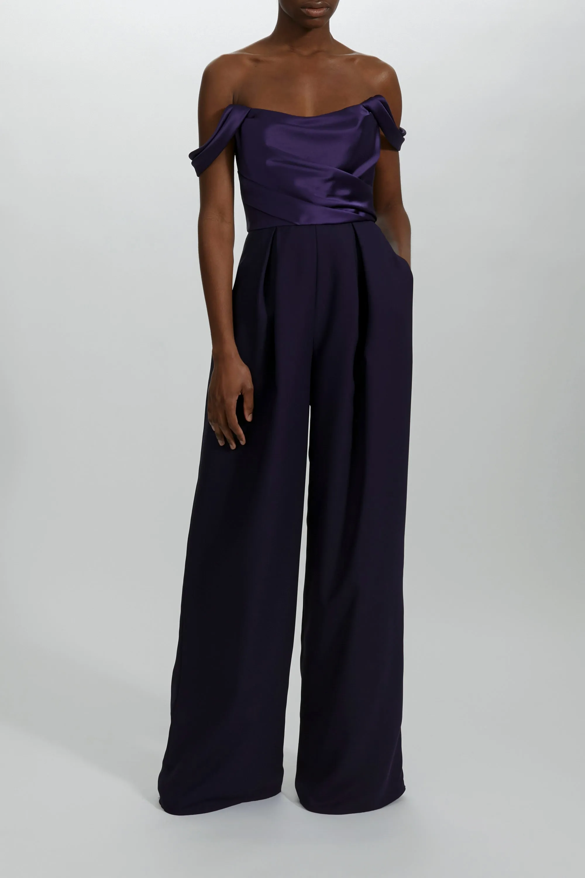 P438S - Off-the-Shoulder Jumpsuit sold by Amsale