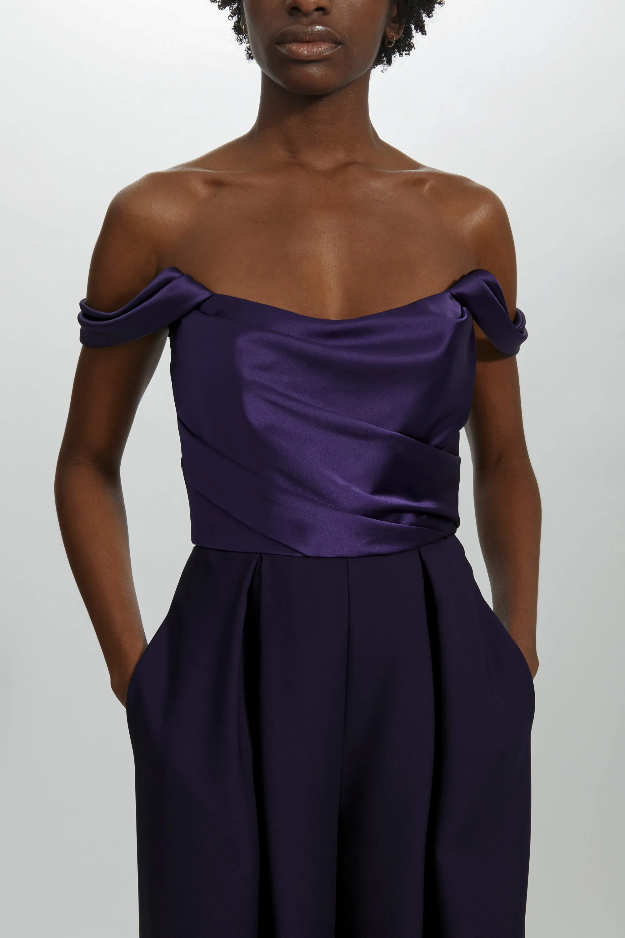 P438S - Off-the-Shoulder Jumpsuit sold by Amsale product image thumbnail 2