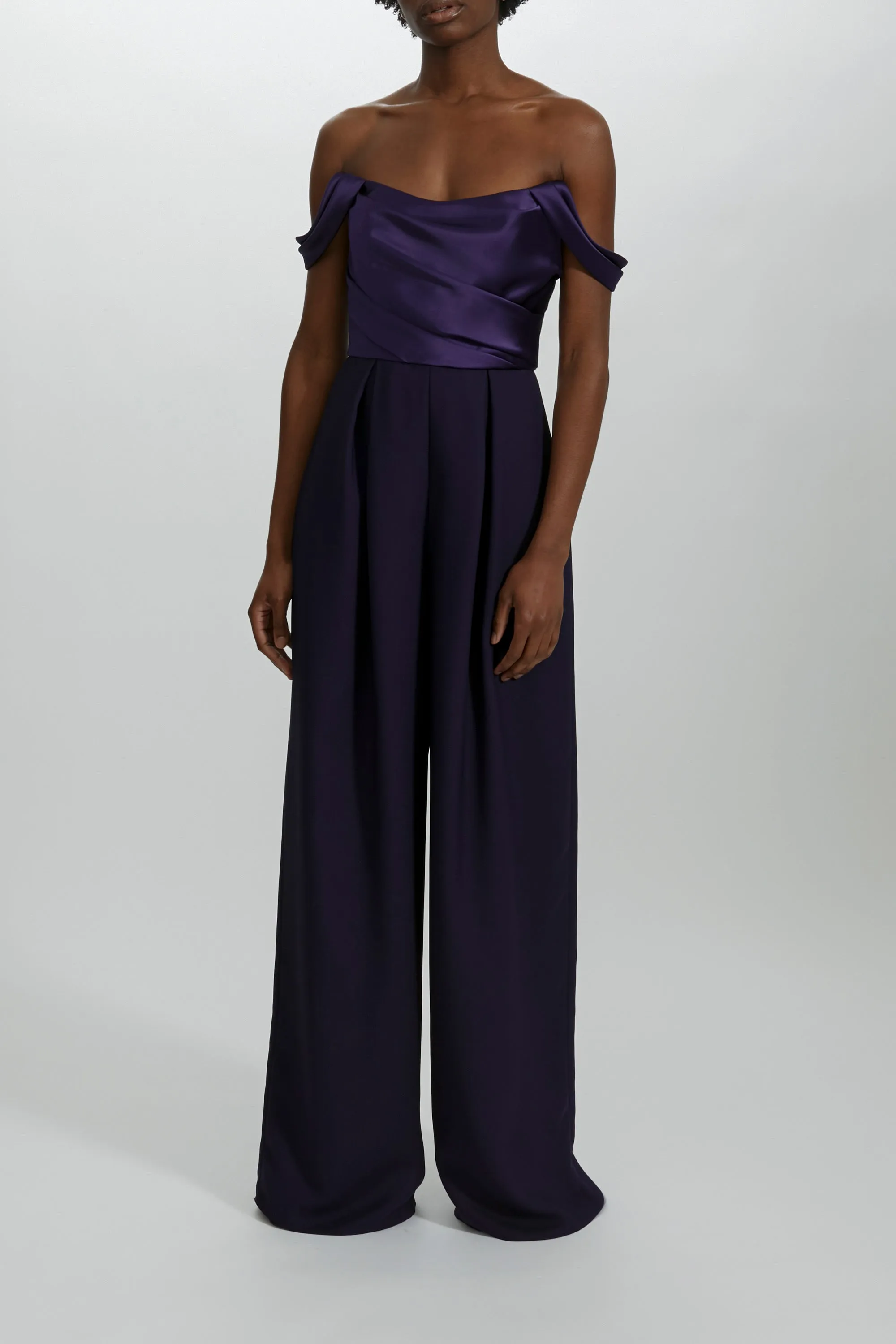 P438S - Off-the-Shoulder Jumpsuit sold by Amsale product image thumbnail 3