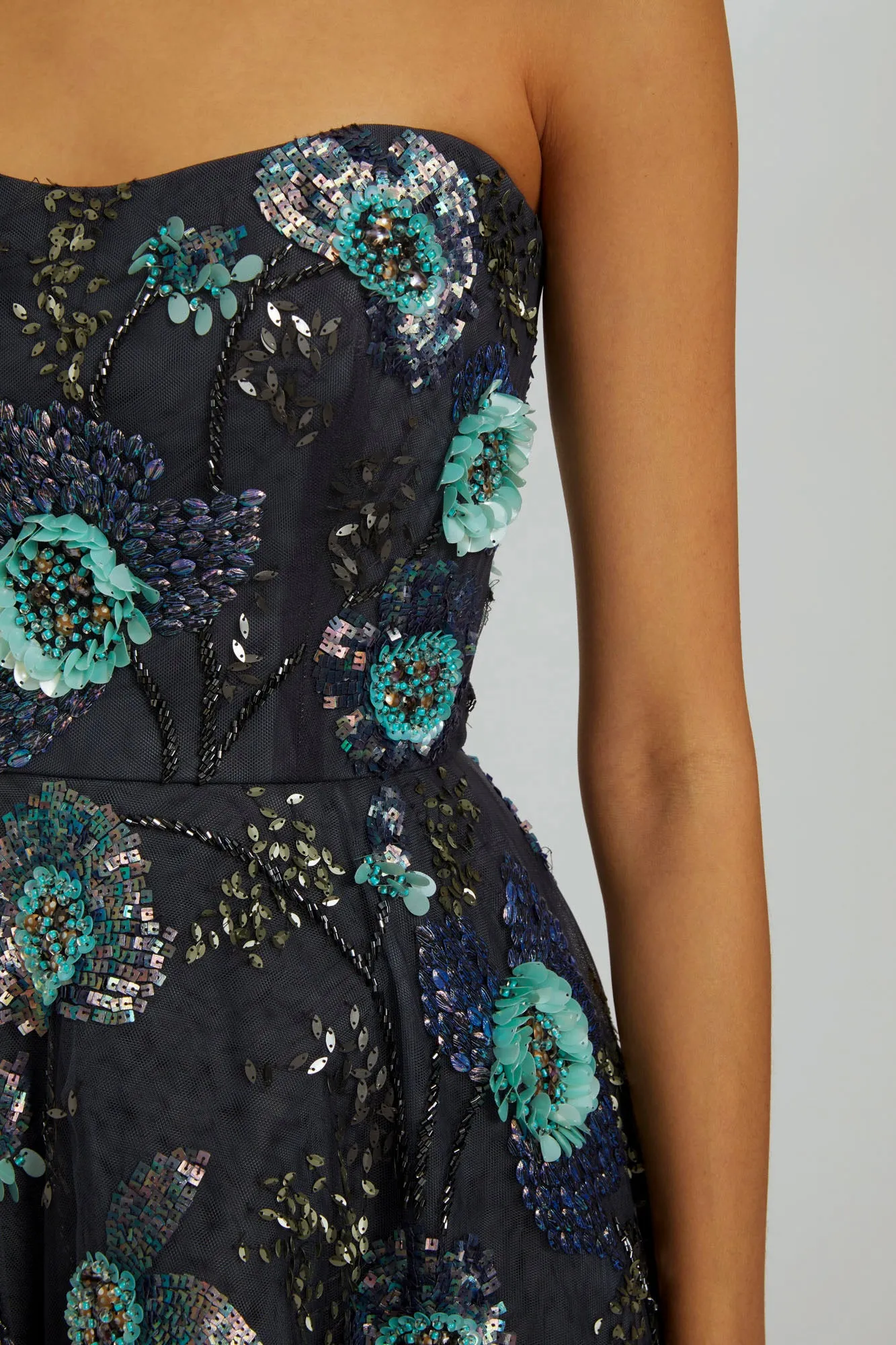 P539 - Hand-beaded floral gown sold by Amsale product image thumbnail 3