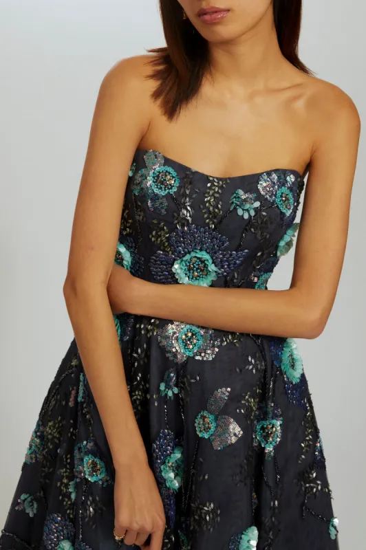 P539 - Hand-beaded floral gown sold by Amsale