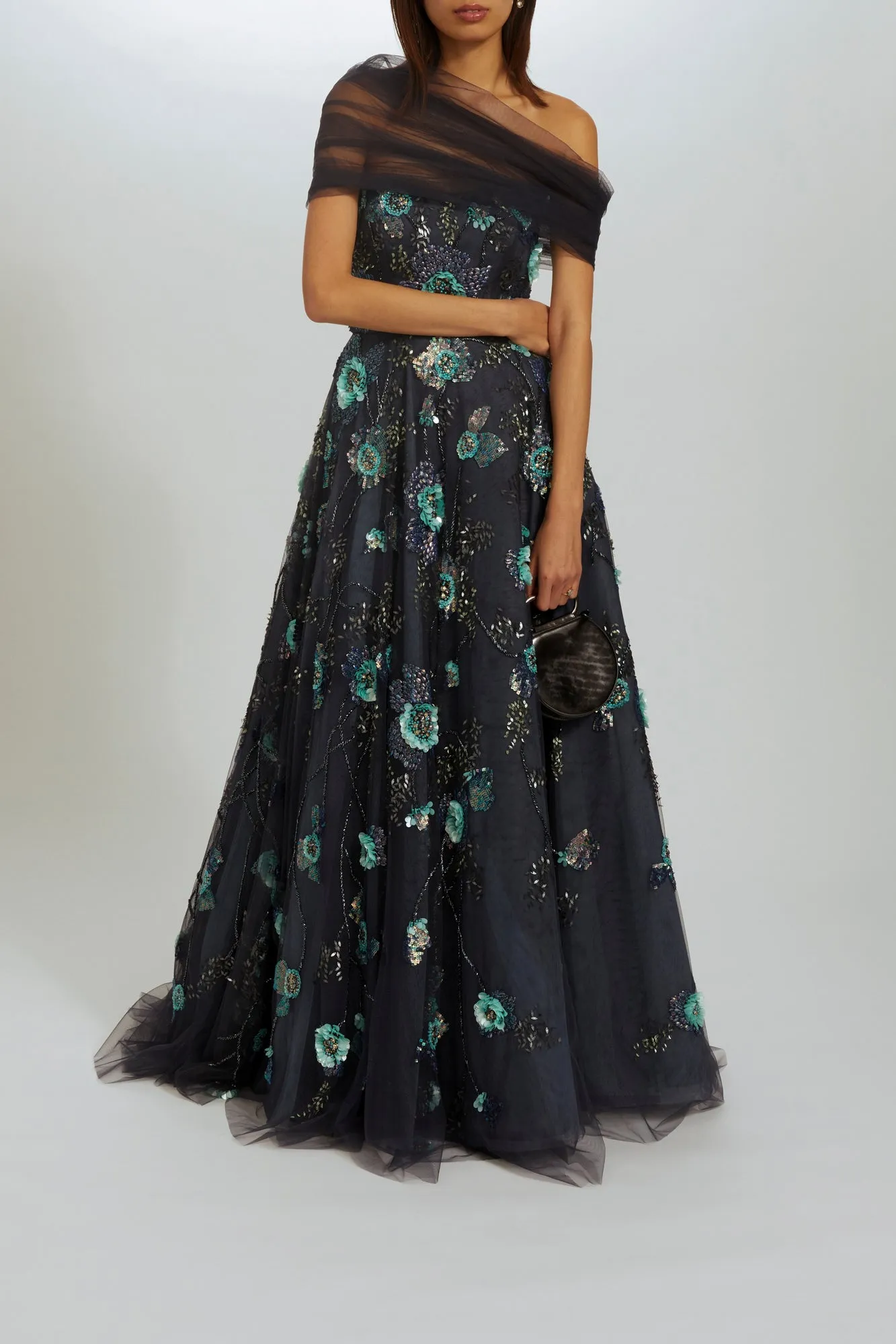P539 - Hand-beaded floral gown sold by Amsale product image thumbnail 2