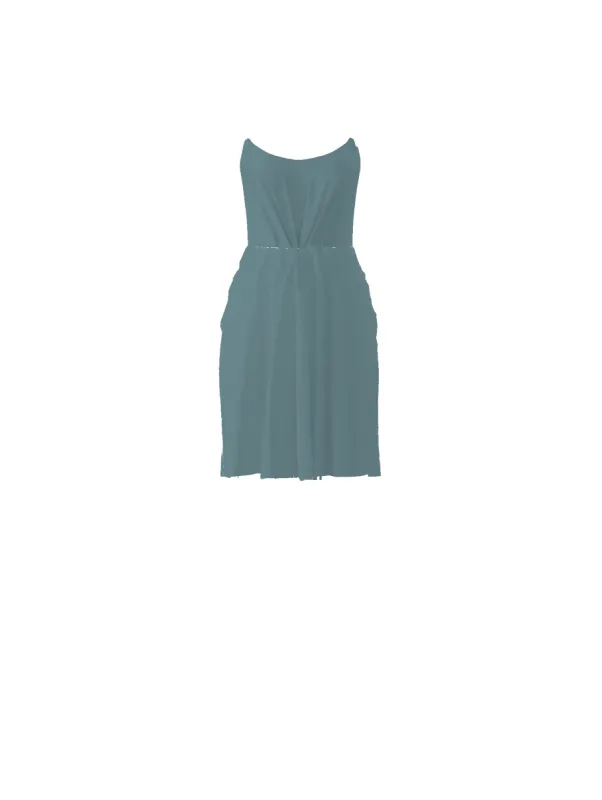 Bodice(Campbell), Skirt(Carla), teal sold by Amsale