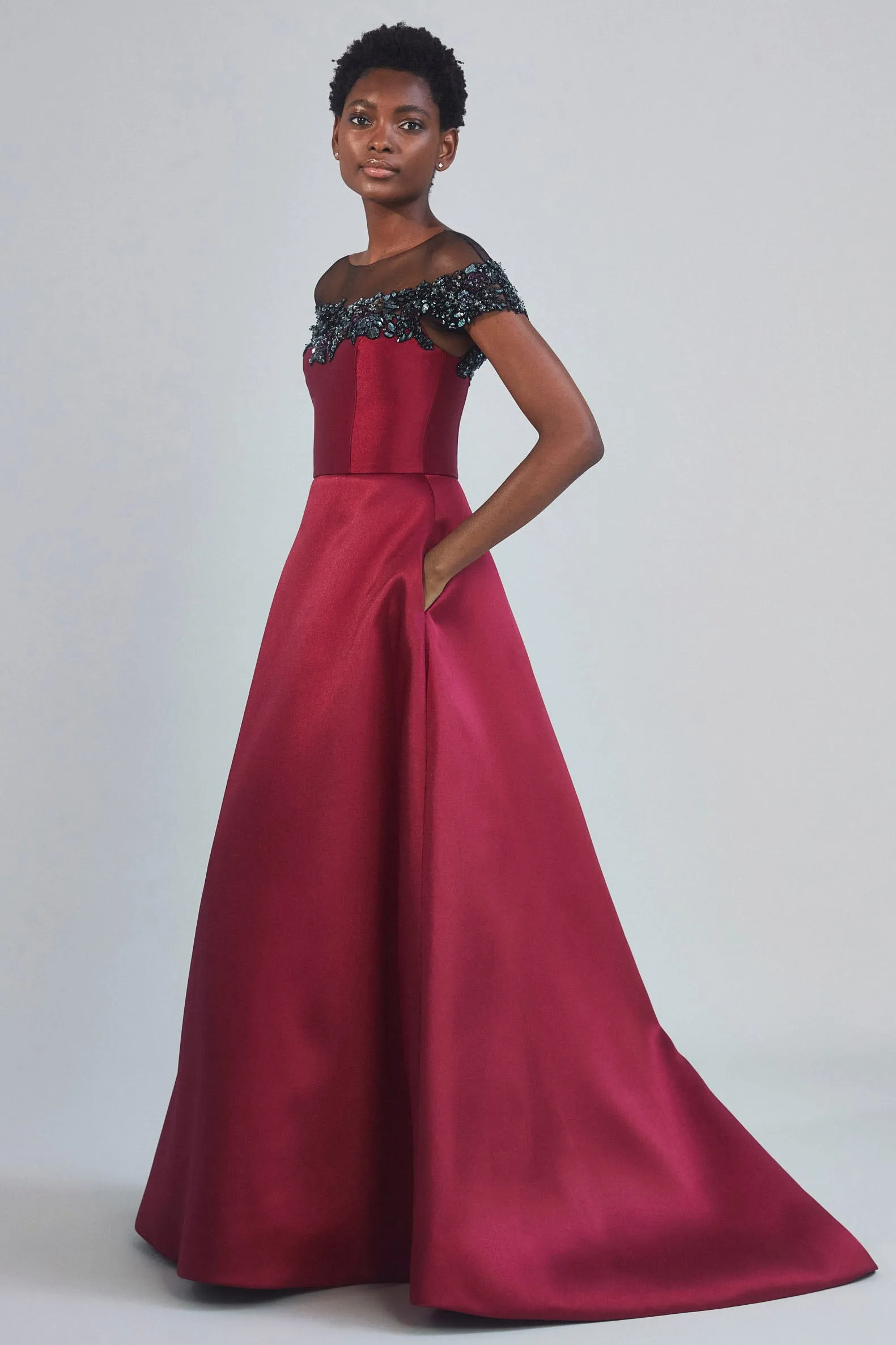 P403M - Mikado Illusion Gown sold by Amsale product image thumbnail 3