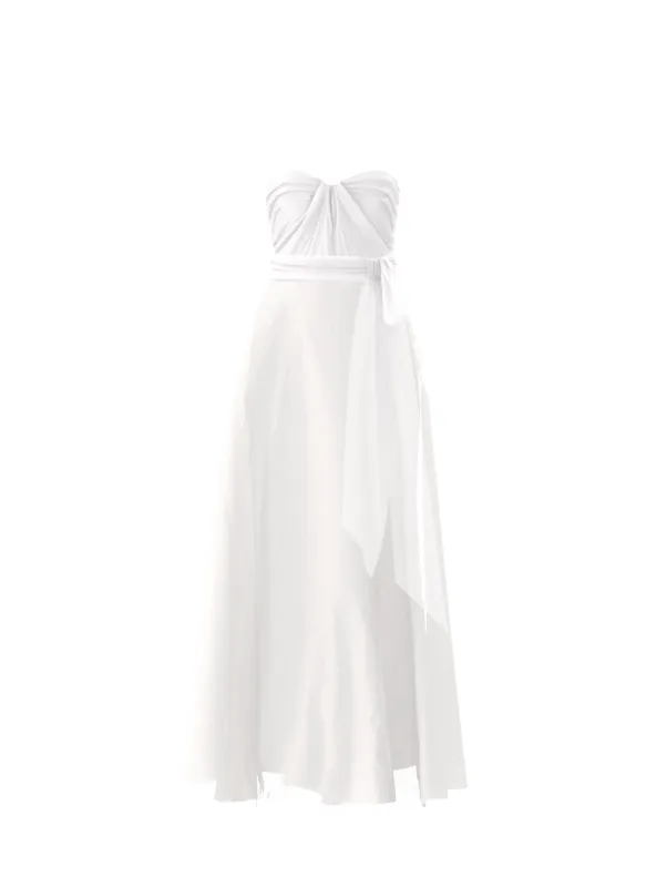 Bodice(Cerisa), Skirt(Cerisa),Belt(Sash), white sold by Amsale