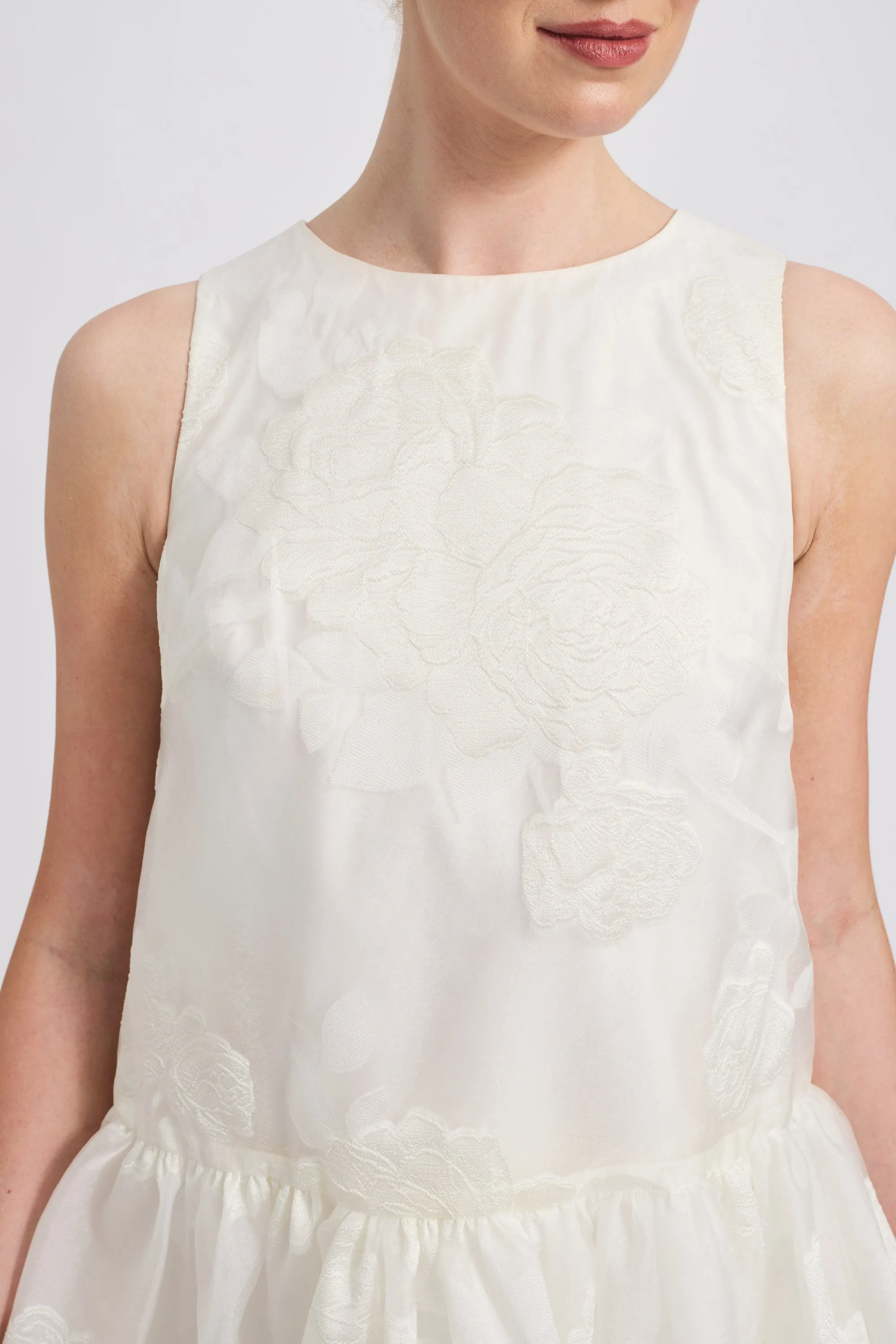 Rose Fil Coupé Mini Dress sold by Amsale product image thumbnail 5