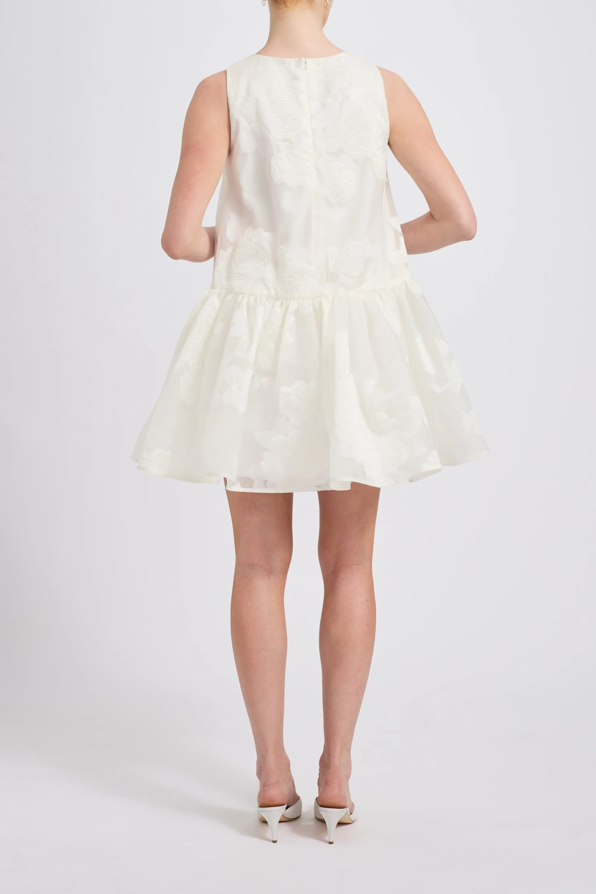 Rose Fil Coupé Mini Dress sold by Amsale product image thumbnail 4