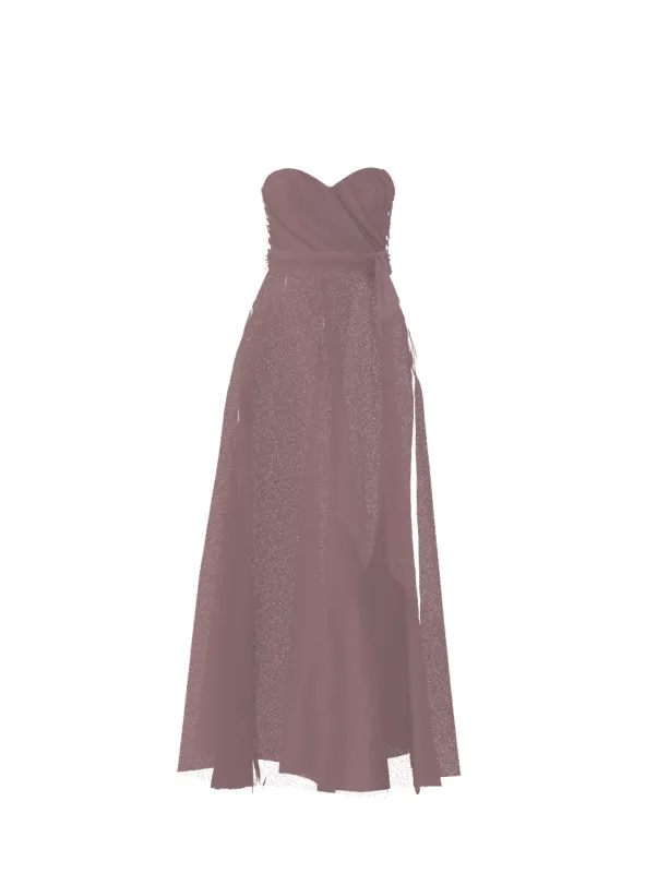 Bodice(Jaycie), Skirt(Cerisa),Belt(Sash), mauve sold by Amsale